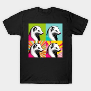 Pop Art Ermine - Sleek Winter Wildlife T-Shirt